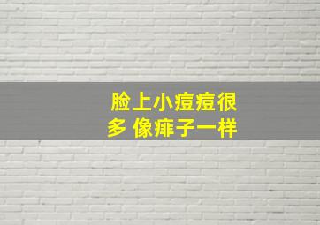 脸上小痘痘很多 像痱子一样